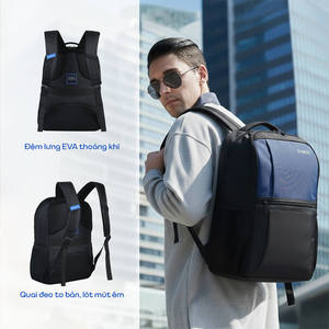 Stargo Lightweight Polyester Water Resistant <b>Laptop</b> <b>Backpack</b> 15.6 Inch Unisex Minimalist Design Zipper Closure Soft Handle 24L - Product Image 6