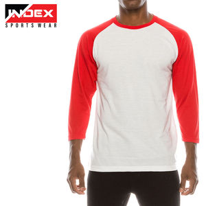 INDEX SPORTSWEAR Men's <b>Raglan</b> <b>Sleeve</b> <b>T</b>-<b>Shirt</b> O-Neck White Black Color Blocked Casual Style Knitted Fabric Regular Fit - Product Image 5