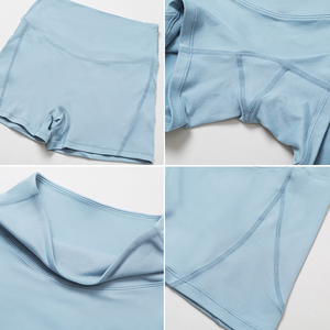 Shorts de yoga pour femmes, taille haute, séchage rapide, cyclisme, entraînement, gym, sans couture, antistatique, respirant, en maille - Product Image 6