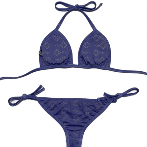 Wholesale Women Printed Bikini Set Custom Breathable Eco-friendly Quick Dry High Quality Fabric Underwire Front 2 Piece Set OEM - Product Image 2