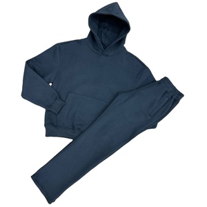 Survêtement personnalisé pour hommes en coton épais 2 pièces ensembles pantalons de survêtement et sweats à capuche ensemble de jogging vêtements de sport pour hommes survêtements - Product Image 1