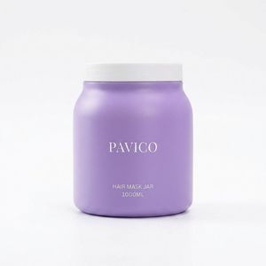 Pot cosmétique en PEHD rond, capacité personnalisée, violet mat, avec bouchon à vis, pour crème contour des yeux et gommage corporel, fabricant OEM Vietnam - Product Image 1