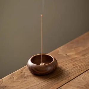 Custom Natural Wooden Incense Holder Stick Burner Solid Wood Ash Catcher Eco Friendly Aromatherapy Home Decor Use Incense Holder - Product Image 3