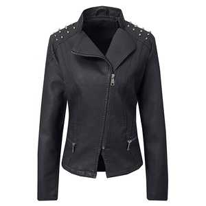Women's Canvas Safari Jacket Rivet Shoulder Details <b>Zipper</b> Closure Stand Collar Full Sleeve Winter Style Breathable Polyester - Product Image 1
