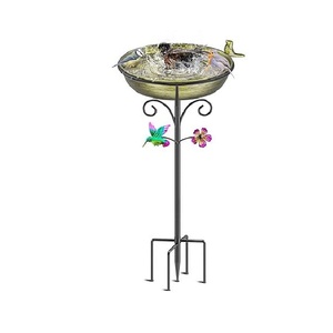 Bain d'oiseaux en métal de haute qualité, très vendu, pour extérieur, autoportant, en fer, décoration de jardin, bain d'oiseaux d'extérieur - Product Image 1
