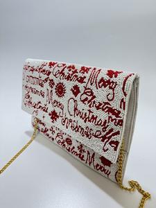 Bolso de Mano de Lujo con Cuentas Rojas Hecho a Mano para Mujer, con Perlas, Bolso de Fiesta de Diseñador de Moda - Product Image 4
