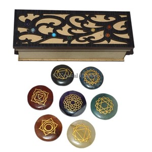 Supplier of Seven <b>Chakra</b> Engraved Disc <b>Set</b> With Gift Box : Seven <b>Chakra</b> Engraved Disc <b>Set</b> With Gift Box for Sale - Product Image 2