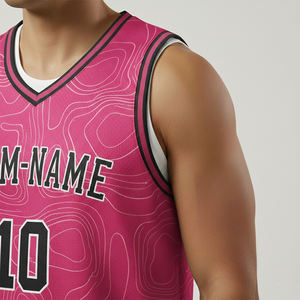 Ensembles d'uniformes de basketball unisexes personnalisés, sublimation intégrale professionnelle, 100% polyester, appliqué uni, maillot de basketball respirant - Product Image 3