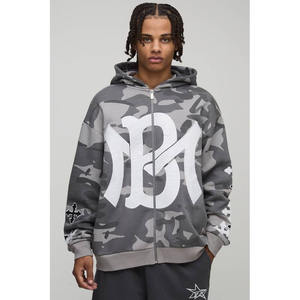 Nuevas Sudaderas Personalizadas para Hombre para Invierno y Ropa Urbana, 100% Algodón, Transpirables, Ecológicas, Lisas, Teñidas, con Diseño de Cremallera - Product Image 1