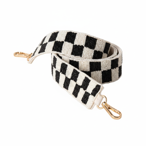 Sangle en coton brodée à la main avec perles pour sacs – Style sport, taille personnalisable, sangle de remplacement bandoulière pour sac à main - Product Image 6