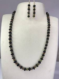 M.Y.GEMS Juego de Collar y Pendientes de Latón con Turmalina Natural Multicolor Lisa, Certificado IGI, Joyería de Regalo Cristiana de Moda - Product Image 2