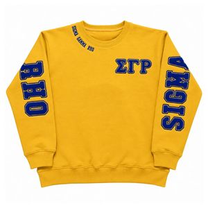 Sweat-shirt personnalisé à col rond et manches longues pour femme, motif chenille au dos, lettres grecques, Sororité Sigma Gamma Rho, vente en gros - Product Image 1