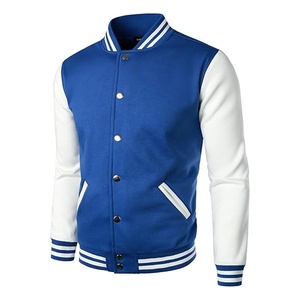Blouson universitaire unisexe noir uni en polaire respirant à col montant pour homme et femme, idéal pour l'hiver – Vente en gros - Product Image 3