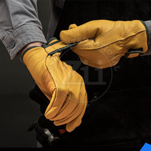 Gants de travail en cuir texturé à usage général, résistants à la chaleur, anti-coupure, imperméables, tailles et couleurs personnalisables - Product Image 5