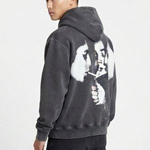 Sweat-shirt à capuche surdimensionné pour homme, personnalisé avec logo, en coton French Terry de haute qualité, imprimé, avec poche avant, décontracté, pour l'automne – Ventes record - Product Image 4