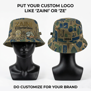 ZAINI ZI-015 Chapeau Bob Unisexe en Toile de Coton Premium 280 GSM avec Logo Brodé 3D Personnalisé et Écusson Tissé, Robuste, Multi-Panneaux, Été - Product Image 2