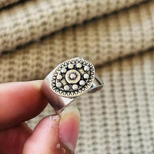 Fashionable Trendy Signet brass <b>Ring</b> <b>silver</b> Plated Bedded band <b>Ring</b> Statement Handmade <b>Adjustable</b> <b>Ring</b> Wholesale <b>Ring</b> For Women - Product Image 2