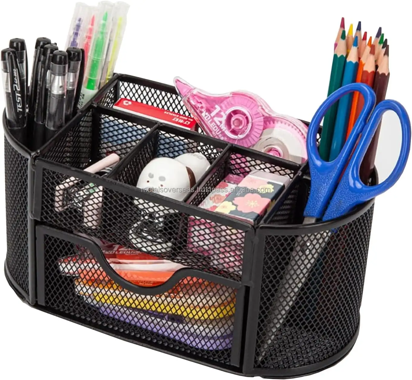 Porte-stylo Organisateur de bureau pour porte-crayon de bureau avec 8 compartiments tiroir fournitures de bureau pour bureau maison 1 PC