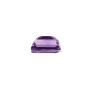 Loose Amethyst Gemstone 9 Carat Faceted Heart & Emerald Cut for Fine Jewelry - Product Image 3