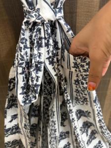 Bata Kimono de Verano Ligera y Transpirable para Mujer, con Cuello en V, Borde Negro, Estampado Floral y Cierre con Cordón, Ideal para Descansar - Product Image 6