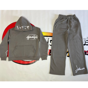 ชุดวอร์มปักลายแบบกำหนดเองได้  ชุดจ็อกเกอร์โอเวอร์ไซส์  ชุดวอร์มสกรีนลาย  ผ้าฟลีซ 500 กรัม  ชุดกางเกงขายาวทรงหลวมพร้อมเสื้อฮู้ด - Product Image 1