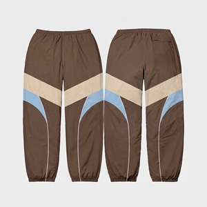 Ensemble de survêtement personnalisé pour homme, style rétro, marron, beige, bleu, avec veste coupe-vent, pantalon de jogging et short, tenue de sport et d'entraînement 2026 - Product Image 3