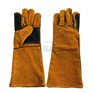 Gants de soudage en cuir véritable pleine fleur pour adultes, personnalisables, en cuir de vachette, pour hommes et femmes - Product Image 4