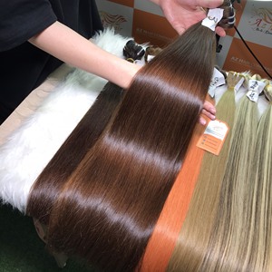 Extensions de cheveux Remy à prix avantageux, tissage droit, 8 à 34 pouces, double trame à la machine, pour les entreprises - Product Image 5