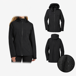 Veste imperméable unisexe à capuche et col en V pour homme, coupe-vent en nylon avec fermeture éclair, idéale pour l'extérieur et la moto, personnalisable avec logo, vente en gros - Product Image 3