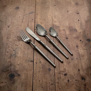 Silver Plated Cutlery Set Minimalist Design <b>Mirror</b> Finish Long Handle Durable Metal Fork Spoon Wedding Tableware - Product Image 5