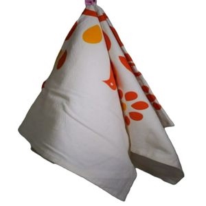 Serviette de cuisine en coton écologique personnalisée avec motif fleur d'oranger, torchon jetable réutilisable et logo personnalisé en gros - Product Image 1