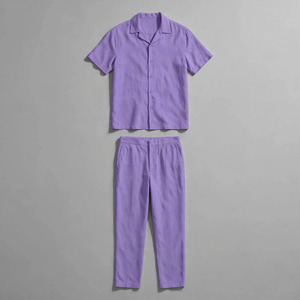 2026 Wholesale Summer Men's Casual Shorts <b>Set</b> Plain Color Solid 100% Cotton Jersey Quick Dry Knitted Customized Logo <b>Twin</b> <b>Set</b> - Product Image 2