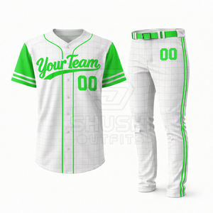 Vêtements de softball respirants à séchage rapide, jersey boutonné pour garçons, unisexe, chemises noires pour hommes - Product Image 6