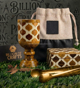 Ensemble brûleur d'encens en bois d'acacia de qualité supérieure avec boîte de rangement décorative pour Oud, pinces métalliques, Bakhoor arabe, parfum d'ambiance pour la maison - Product Image 6