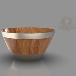 ชามตกแต่งสุดหรู ชามเสิร์ฟโลหะ ชามตกแต่งขอบทอง ชามดีไซน์เนอร์สำหรับตกแต่งบ้าน ชามตกแต่งกลางโต๊ะสไตล์โมเดิร์น - Product Image 1