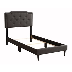 Letto Singolo in Legno Nero Moderno e Elegante per Spazi Contemporanei - Product Image 4