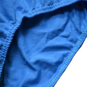 Customizable <b>Men</b> Mid-Rise Solid Blue Boxer Briefs 100% Cotton Knitted Breathable Seamless Eco-Friendly Everyday Wear - Product Image 2