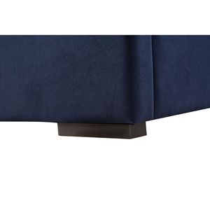 Letto King Size Imbottito in Velluto con Robuste Doghe in Legno e Testiera Wingback, Non Richiede Rete a Doghe - Product Image 3