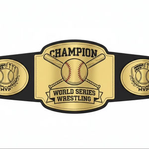 Cinturón de Campeonato de Béisbol Personalizado para Competición - Diseño de Cintura Baja con Forro - Product Image 1