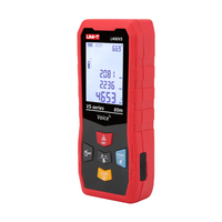 Medidor de Distancia Láser Industrial UNI-T LM80VS con Activación por Voz, Precisión de 2.0mm, Rango de 0.05-80m, CLASE 2, 99 Grupos de Registro Histórico