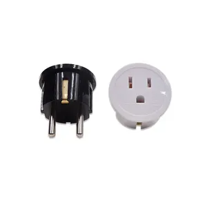 Heavy Duty Grounded USA American to European Germany Schuko Outlet Plug Adapter