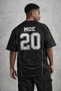 เสื้อเจอร์ซีย์อเมริกันฟุตบอลผู้ชายแฟชั่นทันสมัย ผ้าโพลีเอสเตอร์ตาข่ายสีดำ พิมพ์ลายตัวเลขขนาดใหญ่ สไตล์สตรีทแวร์ ขายส่ง รับผลิตแบบ OEM - Product Image 5