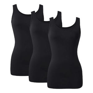 Camiseta sin Mangas de Color Sólido para Mujer, Camisola Informal de Algodón Ajustada para Verano, Camisetas sin Mangas para Mujer - Product Image 3