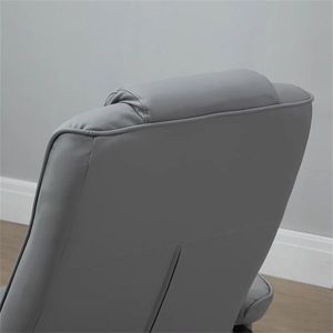 Gray Recliner Massage Chair with Footstool and Remote Control for Office or Living Room Use - Product Image 2
