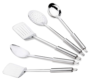 Finest Quality Silver <b>Colour</b> Stainless Steel Cooking Spoon <b>Set</b> Hot Selling Dishwasher Safe Kitchen Cooking Utensils <b>Set</b> - Product Image 5