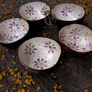 BOL DE LAQUE DE COQUILLE DE NOIX DE COCO DE VENTE CHAUDE/BOL DE COQUILLAGE DE LAQUE BOL DE NOIX DE COCO BOL COLORÉ DU VIETNAM pour LA NOURRITURE - Product Image 5