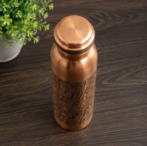 กระติกน้ำทองแดงลายดอกไม้โบราณ สำหรับใช้ในบ้าน ท่องเที่ยว และงานปาร์ตี้ - Product Image 1