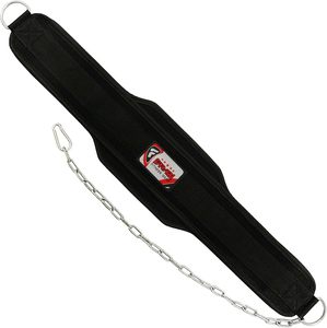 Ceinture de musculation en néoprène Farabi Sports, noire, pour l'entraînement, unisexe, chaîne en acier réglable, protection professionnelle - Product Image 4
