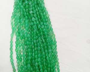 Cuentas Ovaladas de Cuarzo Verde Fresa, Piedra Natural de Alta Calidad, Pulimentadas, para Fabricación de Joyas, DIY, Pulseras - Product Image 5