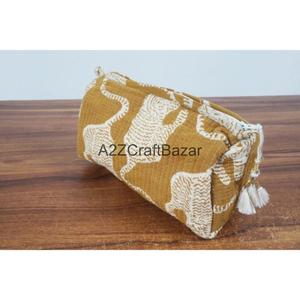 Ensemble de pochettes de voyage Jaipur Boho Chic, grandes, douces, durables, légères, écologiques, en tissu de coton pur, imprimées à la main - Product Image 6